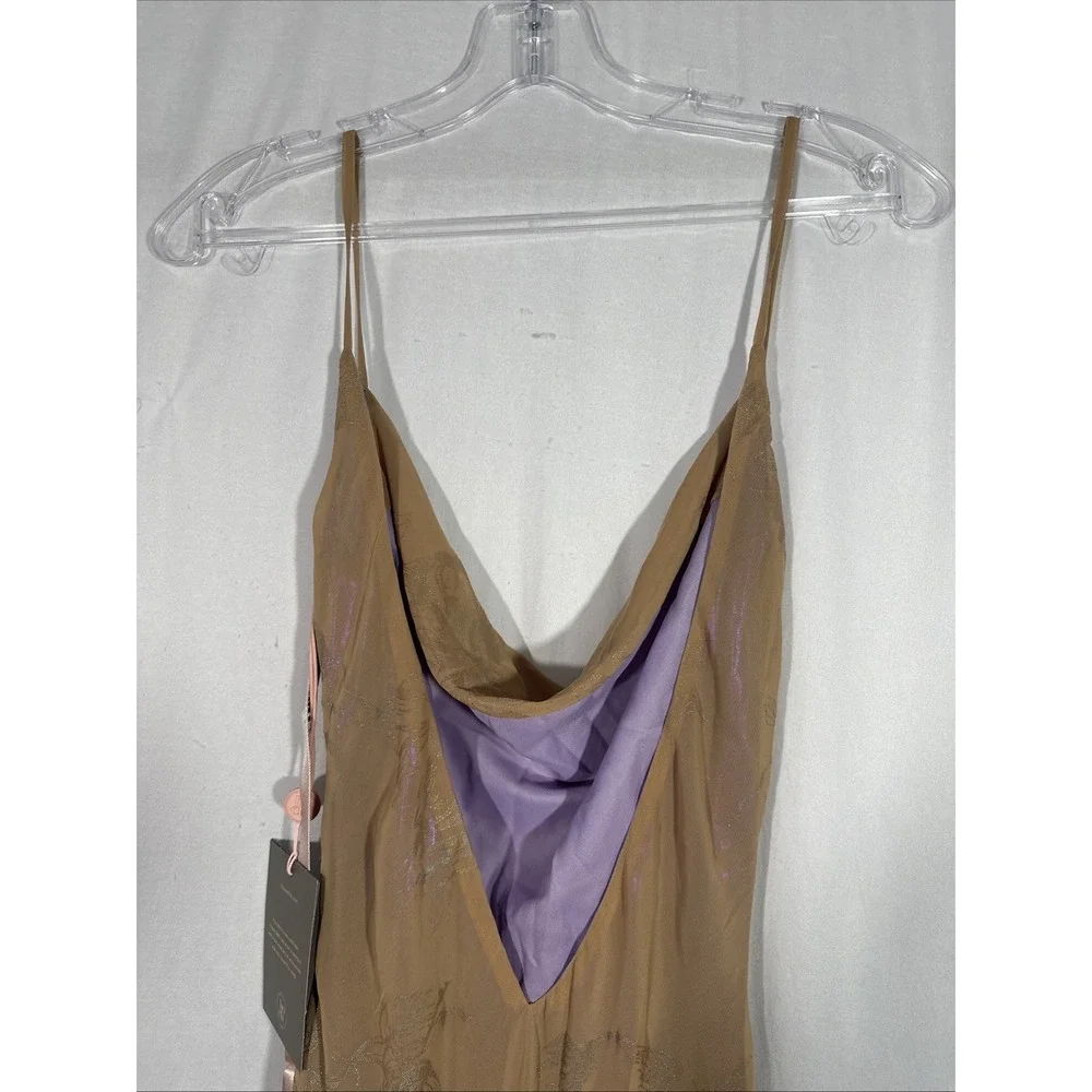 House of CB Taupe Satin Slip Maxi Dress - Picture 14 of 16